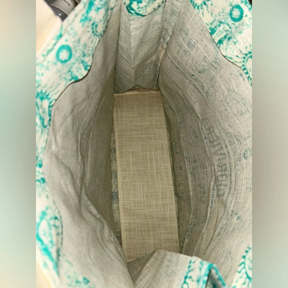 Christian Dior Dioriviera Aquamarine Cloth Linen Tote Bag - Picture 4 of 12